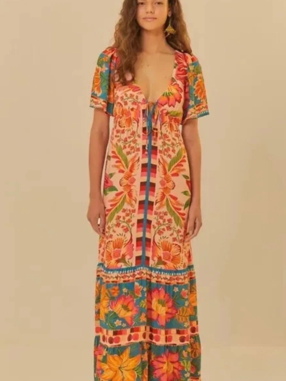 NWT FARM RIO DRESS  SIZE LARGE PK5857 6/6
